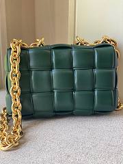 Kitlife Bottega Veneta Chain Cassette Intrecciato-leather bag dark green - 26x18x8cm - 3