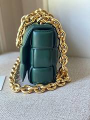 Kitlife Bottega Veneta Chain Cassette Intrecciato-leather bag dark green - 26x18x8cm - 4