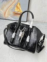 Kitlife Givenchy 4G Antigona Lock black leather top handle bag - 23*27*13cm - 2