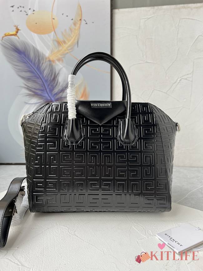 	 Kitlife Givenchy 4G Antigona black leather top handle bag - 330 - 1