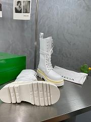 	 Kitlife Bottega Veneta Lug Laced Up Boots White Calfskin Leather - 5