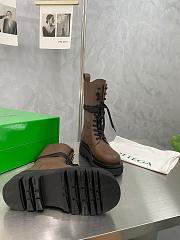 	 Kitlife Bottega Veneta Lug Laced Up Boots Brown Calfskin Leather - 3