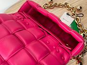 Kitlife Bottega Veneta Chain Cassette Intrecciato-leather bag Fuchsia - 26x18x8cm - 5