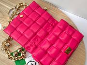 Kitlife Bottega Veneta Chain Cassette Intrecciato-leather bag Fuchsia - 26x18x8cm - 2