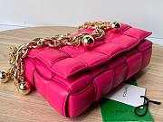 Kitlife Bottega Veneta Chain Cassette Intrecciato-leather bag Fuchsia - 26x18x8cm - 4