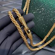 	 KITLIFE VALENTINO GREEN CHAIN AND RHINESTONE EMBROIDERED ONE-STUD SMALL BAG - W19xH14xD11 cm - 5