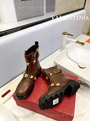 Kitlife Valentino Garavani Roman Stud leather brown boots - 4