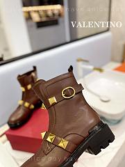 Kitlife Valentino Garavani Roman Stud leather brown boots - 2