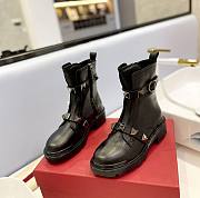 Kitlife Valentino Garavani Roman Stud leather black silver boots - 1