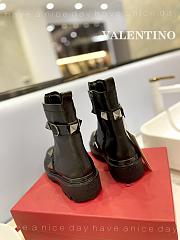 Kitlife Valentino Garavani Roman Stud leather black silver boots - 5