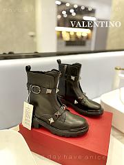 Kitlife Valentino Garavani Roman Stud leather black silver boots - 4