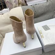 Kitlife Dior Heeled Ankle Suede Nude Boots - 3
