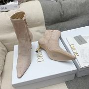 Kitlife Dior Heeled Ankle Suede Nude Boots - 4