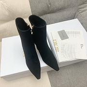 	 Kitlife Dior Heeled Ankle Suede Black Boots - 5