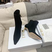 	 Kitlife Dior Heeled Ankle Suede Black Boots - 3