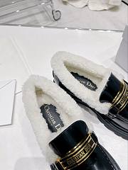 Kitlife DIOR CODE LOAFER Black Brushed Calfskin and White Shearling Black - 2