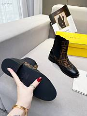 	 Kitlife Fendi Chelsea Ankle Boots FF fabric brown - 2