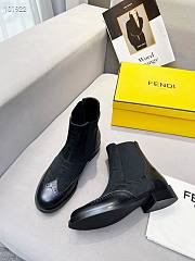 	 Kitlife Fendi Chelsea Ankle Boots FF fabric black - 4