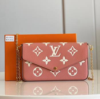 Kitlife Louis Vuitton Pochette Félicie Chain Bag Three-Piece Trianon Pink Cream - 21 x 12 x 3 cm