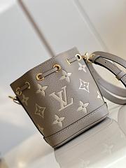 Kitlife Louis Vuitton NANO NOÉ Tourterelle Gray / Cream - M46291 - 13 x 16 x 10 cm - 5