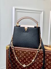 	 Kitlife Louis Vuitton CAPUCINES PM Black Taurillon leather with chain - 27 x 18 x 9cm - 1