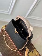 	 Kitlife Louis Vuitton CAPUCINES PM Black Taurillon leather with chain - 27 x 18 x 9cm - 4