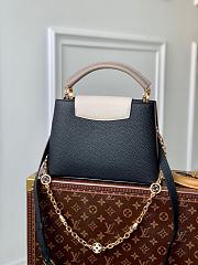 	 Kitlife Louis Vuitton CAPUCINES PM Black Taurillon leather with chain - 27 x 18 x 9cm - 3