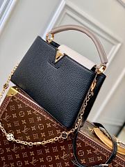 	 Kitlife Louis Vuitton CAPUCINES MM Black Taurillon leather with chain - 31.5 x 20 x 11 cm - 2