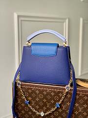 	 Kitlife Louis Vuitton CAPUCINES PM Blue Taurillon leather with chain - 27 x 18 x 9cm - 5