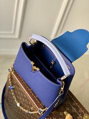 	 Kitlife Louis Vuitton CAPUCINES PM Blue Taurillon leather with chain - 27 x 18 x 9cm - 3