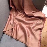 Kitlife Louis Vuitton Pink Monogram Silk/Wool Shawl Scarf - 140x140xcm - 4