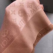 Kitlife Louis Vuitton Pink Monogram Silk/Wool Shawl Scarf - 140x140xcm - 2