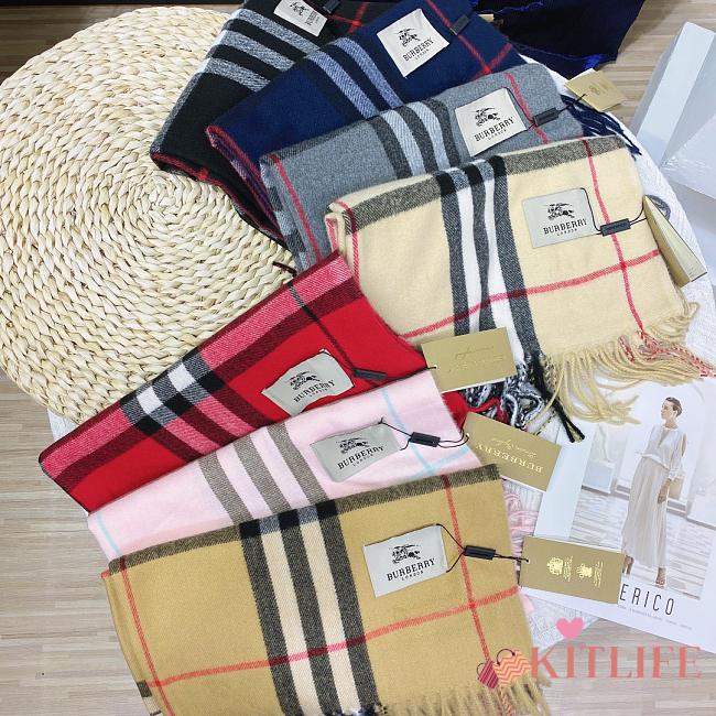 Kitlife Burberry Silk Scarf Plaid Print - 180x70cm - 1