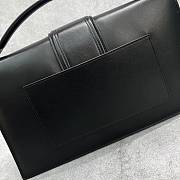 Kitlife Jacquemus Bamnino Crossbody Bag Smooth Black Leather - 34x7x20cm - 3