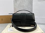 Kitlife Jacquemus Bamnino Crossbody Bag Smooth Black Leather - 34x7x20cm - 1