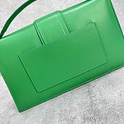 	 Kitlife Jacquemus Bamnino Crossbody Bag Smooth Green Leather - 34x7x20cm - 3