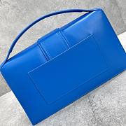 Kitlife Jacquemus Bamnino Crossbody Bag Smooth Blue Leather - 34x7x20cm - 5