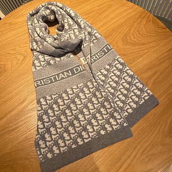 Kitlife Dior Cashmere Oblique Grey Scarf - 30*200cm