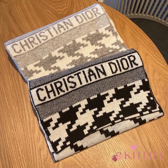 Kitlife Dior 30 Montaigne Black and Grey Scarf - 30*180cm - 1