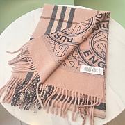 Kitlife Burberry Tartan Monogram Unisex Cashmere Fringes Logo Scarf - 30*180cm - 2