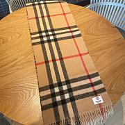 	 Kitlife Burberry Tartan Monogram Unisex Cashmere Fringes Logo Scarf Yellow - 30*180cm - 5