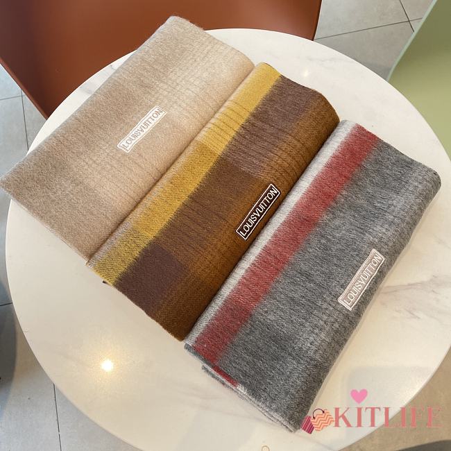 Kitlife Louis Vuitton Striped plaid scarf - 180x30cm - 1