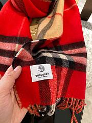 Kitlife Burberry Checked Cashmere Scarf In Brown and Red - 30*168 - 2