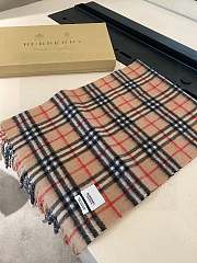 Kitlife Burberry Mini Classic Vintage Check Cashmere Scarf - 30*180cm - 1