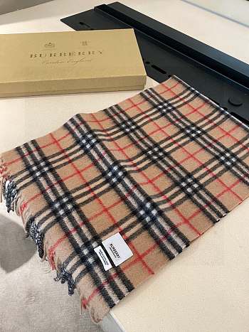 Kitlife Burberry Mini Classic Vintage Check Cashmere Scarf - 30*180cm