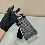 Kitlife Prada Triangle Saffiano leather shoulder bag with crystals black - 1BH190 - 26x14x12cm - 4