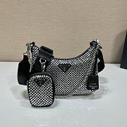 Kitlife Prada Re-Edition 2005 satin black bag with crystals - 22x18x6.5cm - 4