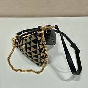 Kitlife Prada Symbole leather and fabric mini beige bag - 28x16x13cm - 3