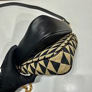 Kitlife Prada Symbole leather and fabric mini beige bag - 28x16x13cm - 2