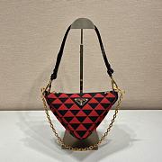 	 Kitlife Prada Symbole leather and fabric mini red bag - 28x16x13cm - 1